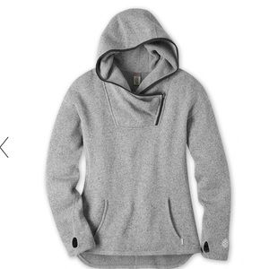 EUC white asylum (gray) fleece pullover with hood